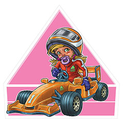 Samolepka na auto MALÁ PILOTKA F1