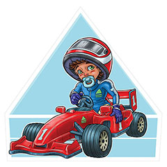 Samolepka na auto MALÝ PILOT F1